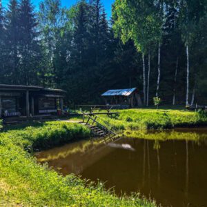 The plunge pond at Mooska Sweat Sauna in Estonia