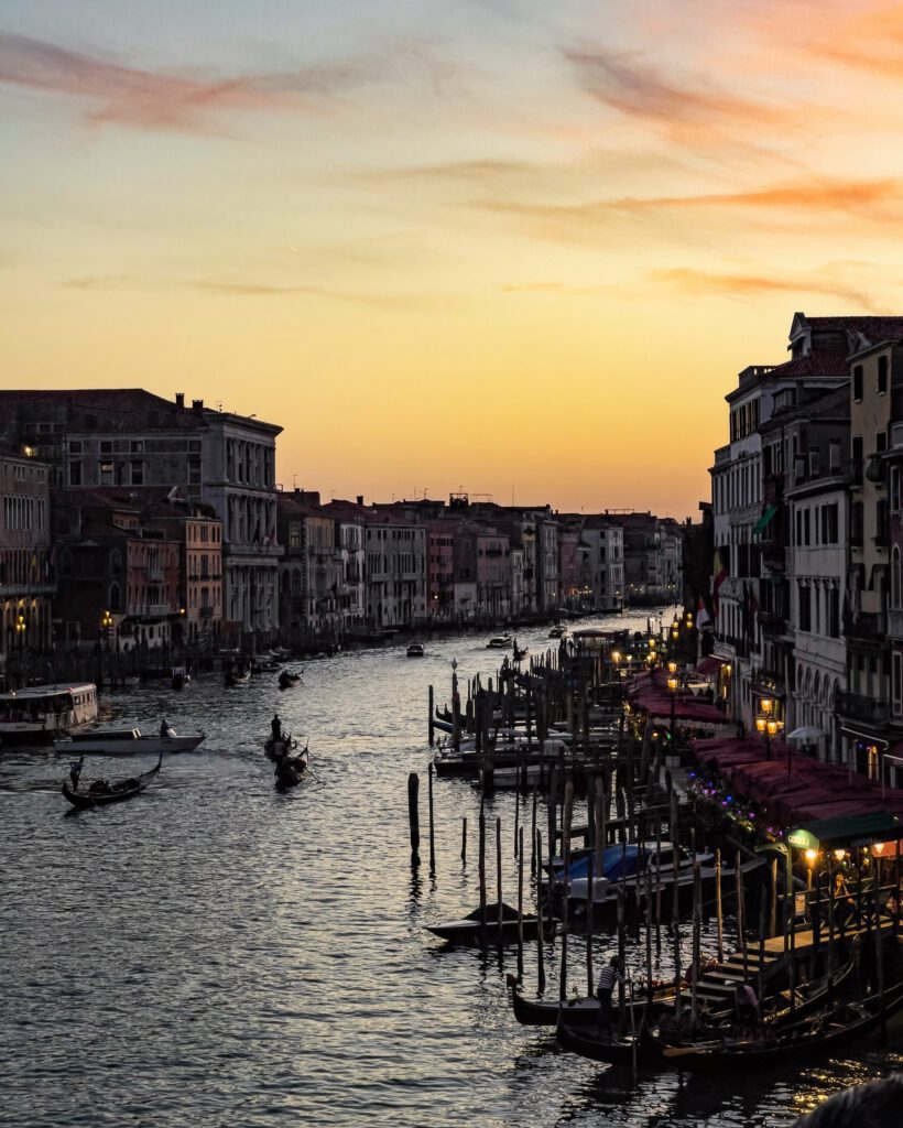 Sunsets on the Grand Canal in Venice