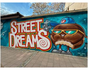 The brightly coloured street art of the Cetinjska District Sarajevo