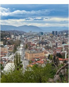 City View from Yellow Fortress in Sarajevo