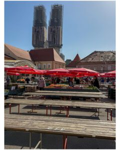 Dolac Market and Zagreb Cathedral