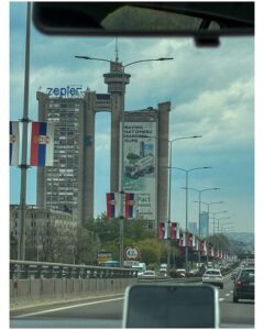 Driving into Belgrade