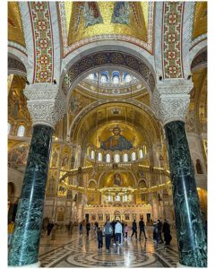 Inside the Temple of Saint Sava in Sarajevo