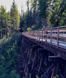 Enjoying the view from the Rail bridge