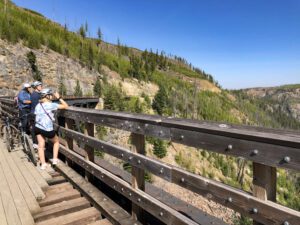 Cycling the Kettle Valley Rail Trail in the Okanagan Valley British Columbia