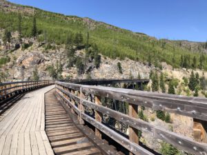 The Kettle Valley Rail Trail in the Okanagan Valley British Columbia