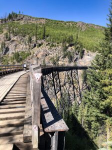 Cycling the Kettle Valley Rail Trail in the Okanagan Valley British Columbia
