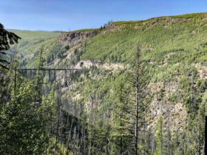 Cycling the Kettle Valley Rail Trail in the Okanagan Valley British Columbia