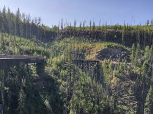 Cycling the Kettle Valley Rail Trail in the Okanagan Valley British Columbia