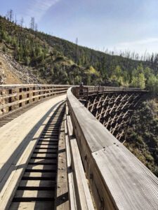 Cycling the Kettle Valley Rail Trail in the Okanagan Valley British Columbia