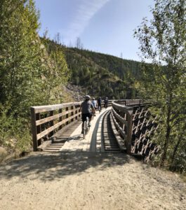 Cycling the Kettle Valley Rail Trail in the Okanagan Valley British Columbia