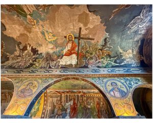 Mosaic frescoes inside St. Petka Chapel