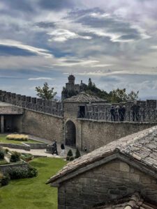 The walls of Cesta Tower in San Marino
