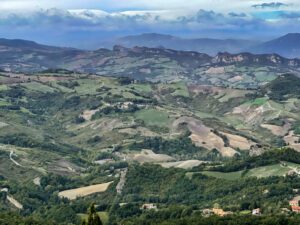 The hills and valleys around San Marino