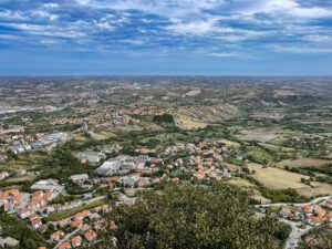 The hills and valleys around San Marino