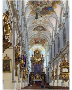 Inside St Peters Church in Munich