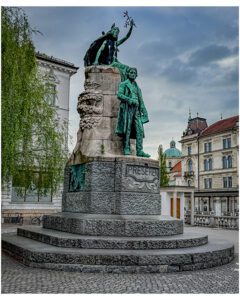 Statue of Preseren in Ljubljana
