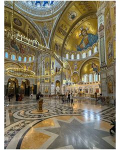 The stunning interior of Saint Sava Temple Sarajevo