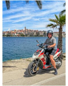 Exploring Korčula by scooter