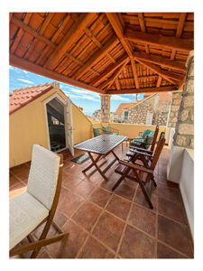 The deck at our Dubrovnik vacation rental