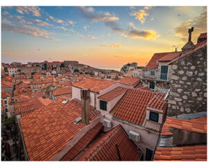 Night time view from our Dubrovnik vacation rental