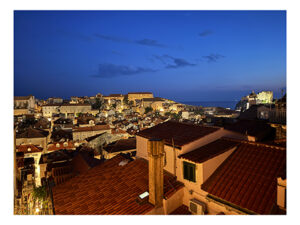 Night time view from our Dubrovnik vacation rental