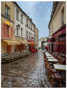 Rainy scene from Montmartre