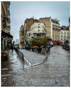 Rainy scene from Montmartre