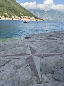 The view of Perast from Our Lady of the Rocks