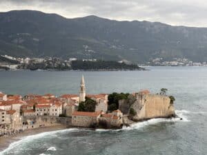 Old town of Budva from our rental condo deck.