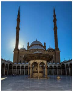 Inside the courtyard of The Great Mosque of Muhammad AliAKA The Alabaster Mosque