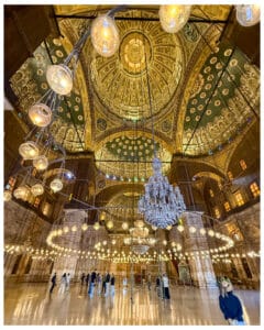 The inner domes of The Great Mosque of Muhammad Ali