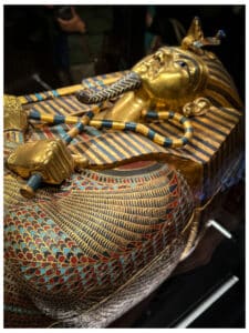 The innermost gold coffin of King Tutankhamun