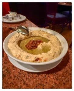 Hummus at Le Steak at Le Pasha 1901